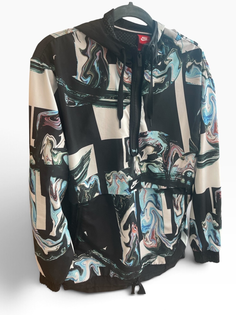 Nike Sportswear Marble Print Half-Zip Anorak Windbreaker Large
